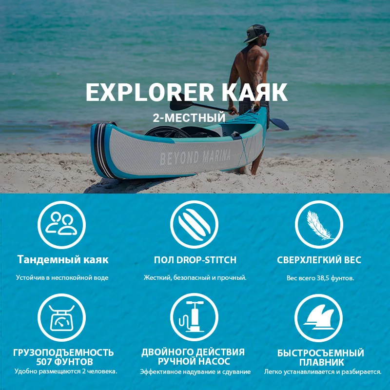 BEYOND MARINA ダブルインフレータブルカヤック 422 センチ