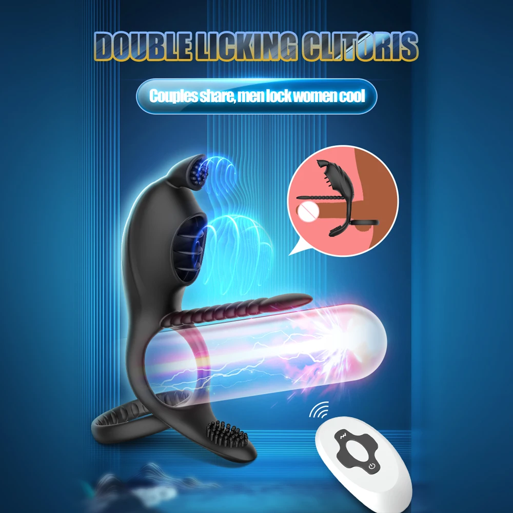 Vibrating Couple Rings And Clitoral Stimulator Remote Control_voghion.com