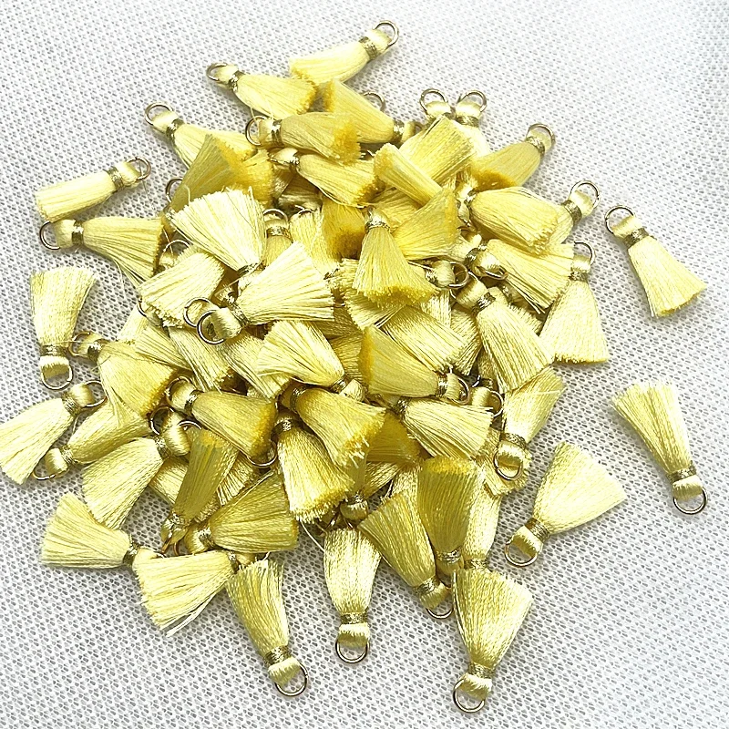 Metal Pendant Tassel Decoration 10PCS 20mm Mini Metal Rings Tassels Decorative Pendants