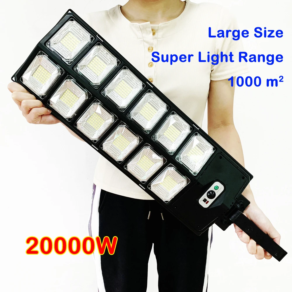 

20000Watts Solar Street Light 504LED Outdoor Solar Lamp1000000Lumen Bright Wall Sunlight PIR Motion Sensor Garden Lighting Torch