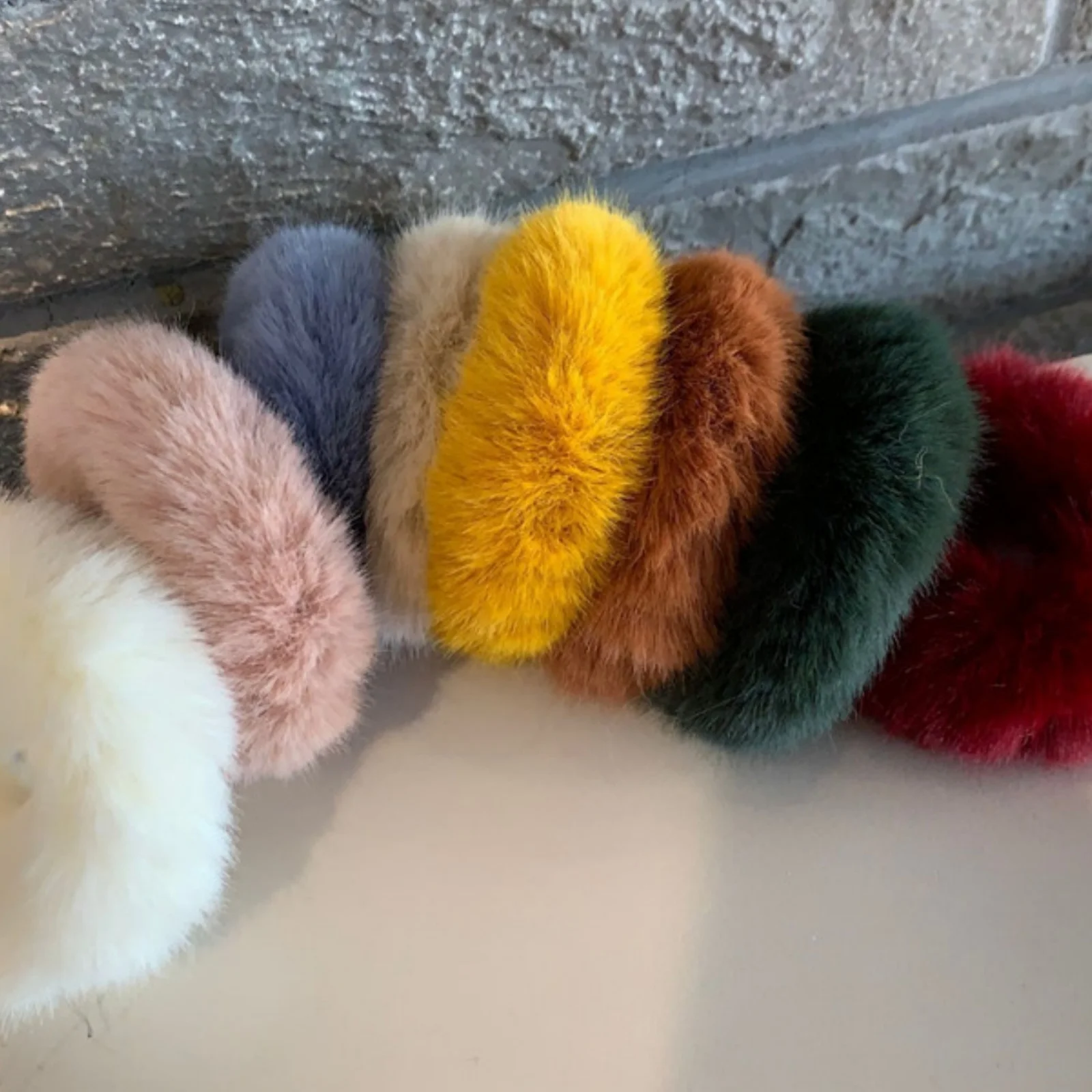 Vibrant Plush Hair Scrunchies Set - 20PCS Soft & Stylish Hair Accessories