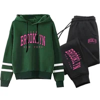 Quality Daily Women Tracksuit Hoodies Casual Single Piece Stripe Sweatshirt and Sweatpants Comfort Outdoor Jogging Autumn Winter - Image 4