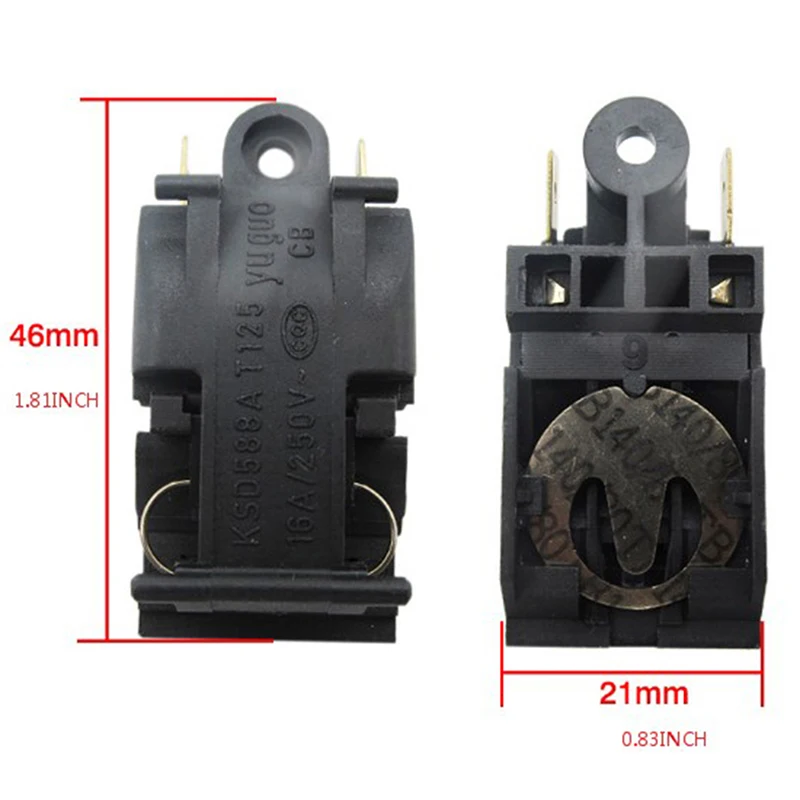 13A 16A Electric Kettle Thermostat Switch 2 Pin Terminal Kitchen Appliance Parts Kettle Steam Switch Accessories images - 6