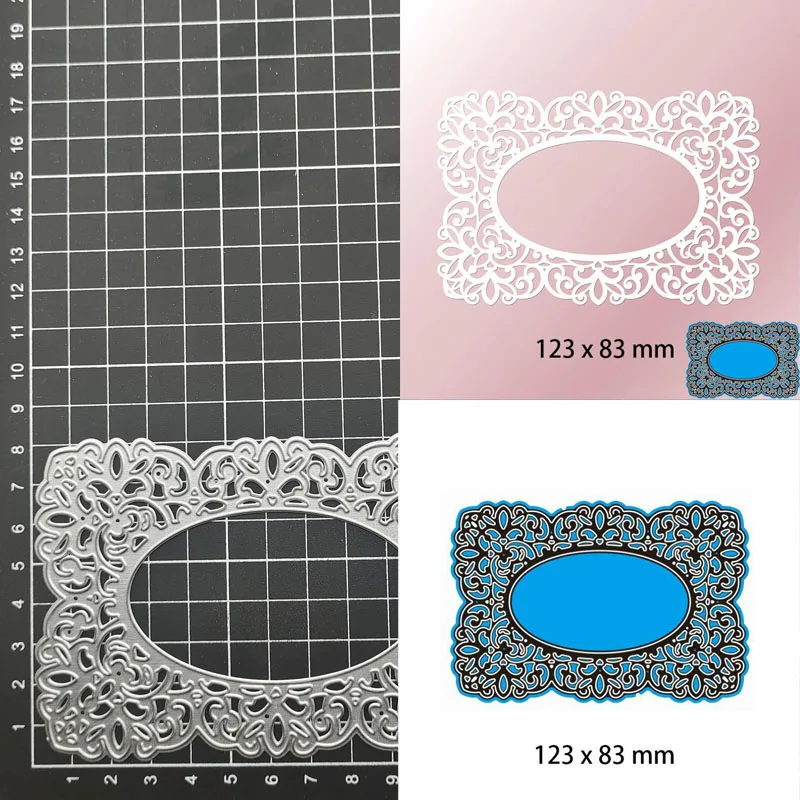 

Rectangle Lace Frame Metal Cutting Dies Stencil Template Scrapbooking Embossing Paper Cards Album Making Decora Craft Dies Cut