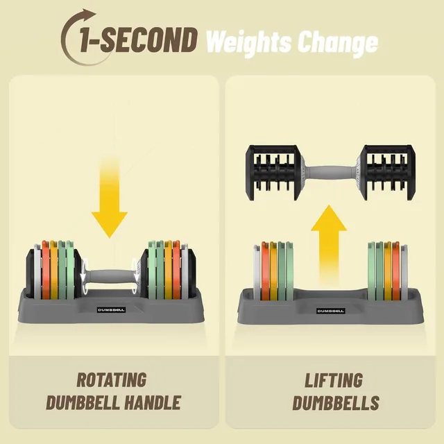 Adjustable Dumbbell Pair 25–55lbs 4