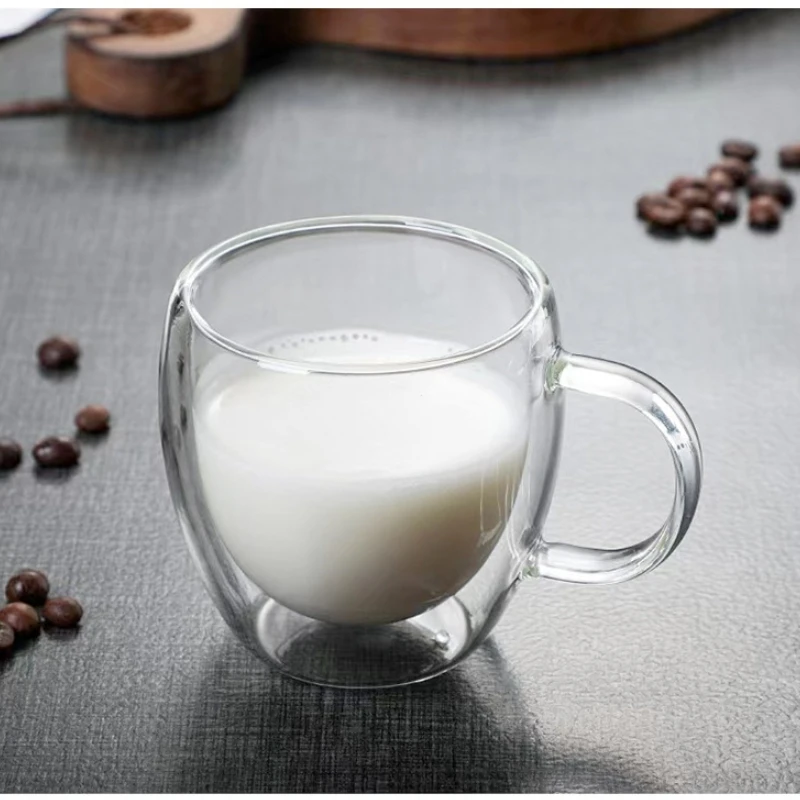 Double Layer Transparent Glass Cup 5