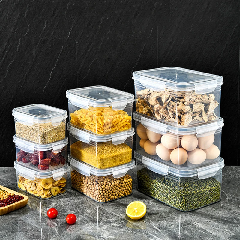 Refrigerator Food Storage Containers With Drainer Kitchen Vegetable Fruit  Fresh Storage Box With Lid Fridge Stackable Organizer - Bottles,jars &  Boxes - AliExpress