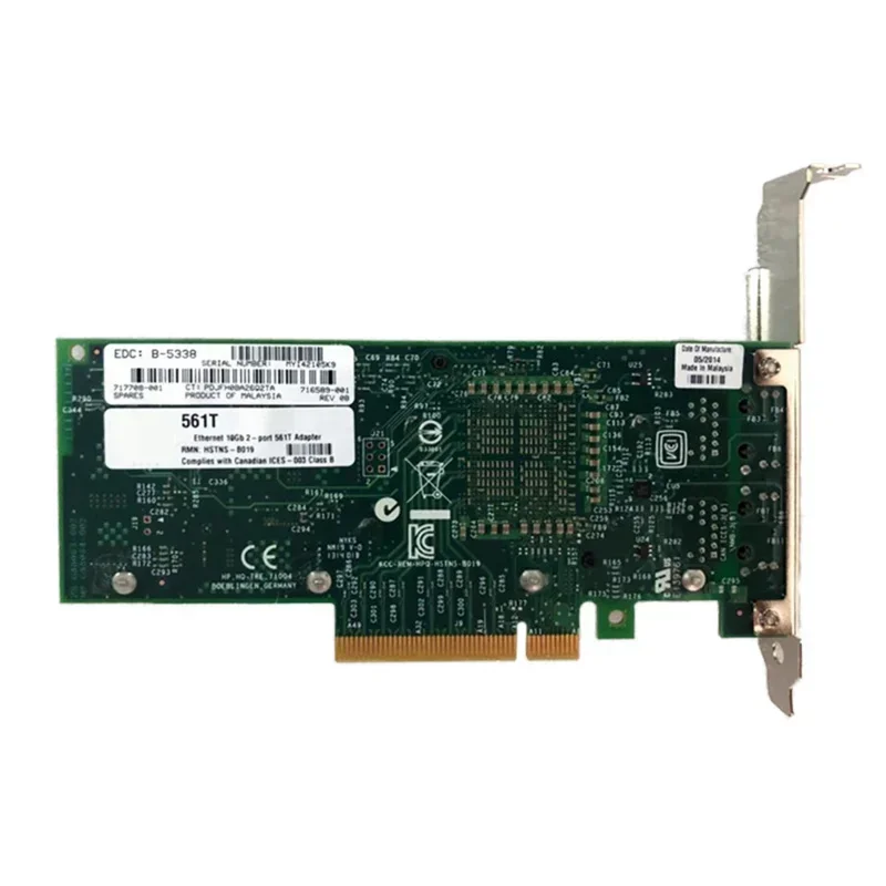 

Original X540-T2 716589-001 717708-001 561T 10 Gigabit Dual Port Network Card Server Ethernet 10Gb 2-Port Network Adapter