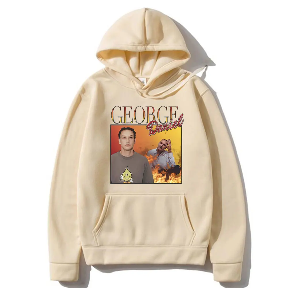 Rock Band The 1975 George Daniel Graphic Print Hoodie Male Indie Alternative Pullover Hoodies Men's Vintage Casual Sweasthirt