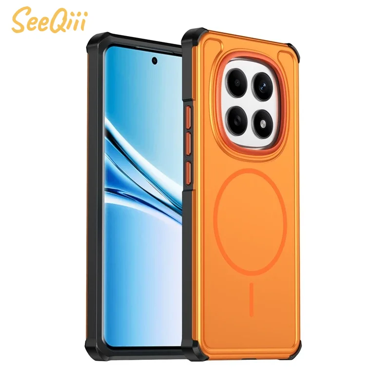 Armor Shockproof Matte Magnetic Phone Case with Magsafe Wireless Charging Compatibility