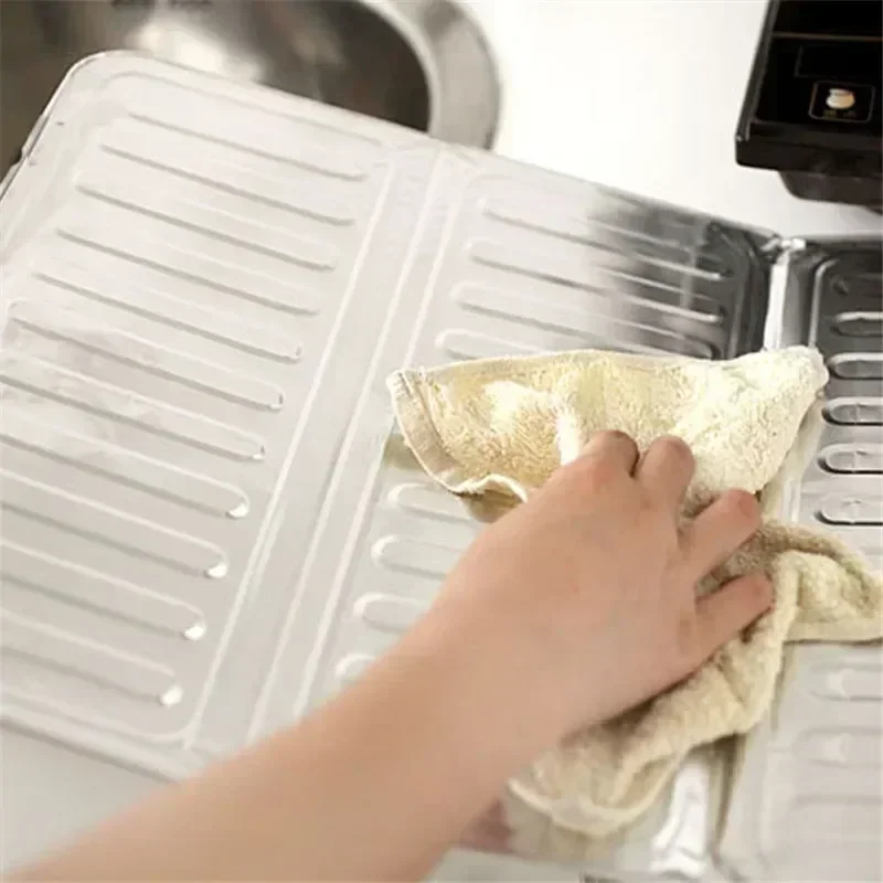 Kitchen Aluminum Foil Oil Splash Guard Splashing Splatter Screen Cooker Against Stove Removal Insulation Board Kitchen Gadgets