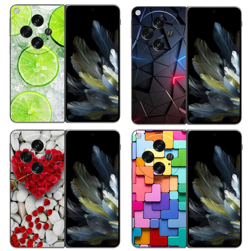 Custodia Pieghevole Per Oneplus Open Plastic Pc Phone Funda Hard Cover Fashion Coque For One Plus Custodie Aperte Antiurto Oneplus Open 5G