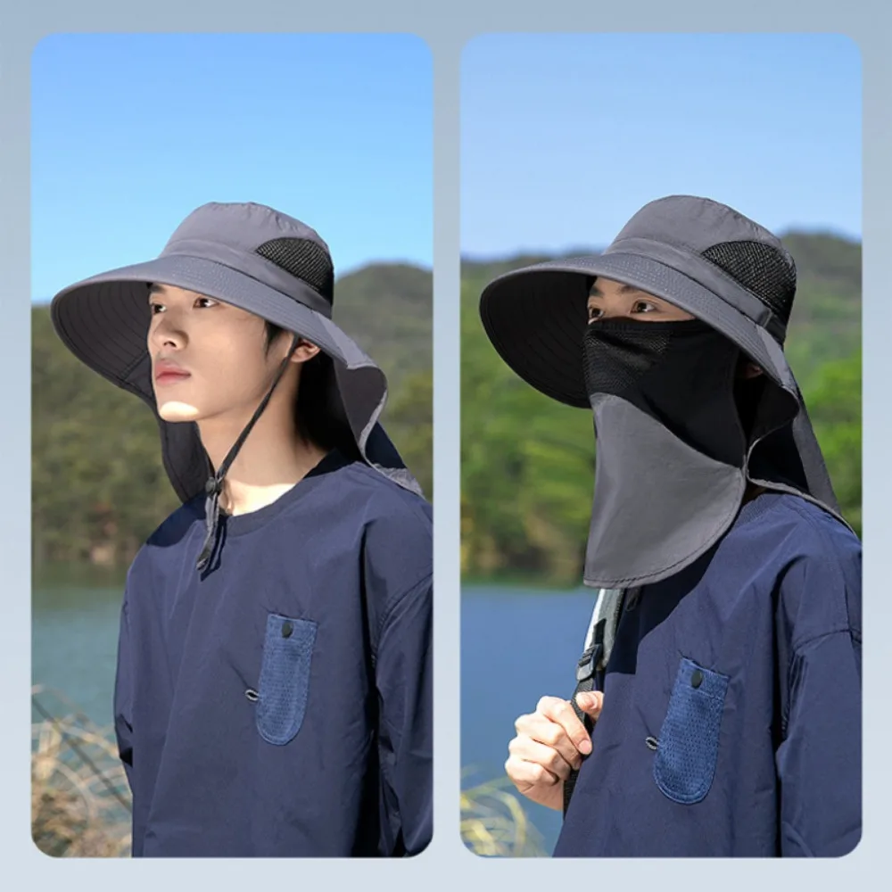 Chapeau De Soleil UV UPF 50+ Pour Pêche Et Camping - Bord Large Et Couverture Nuque