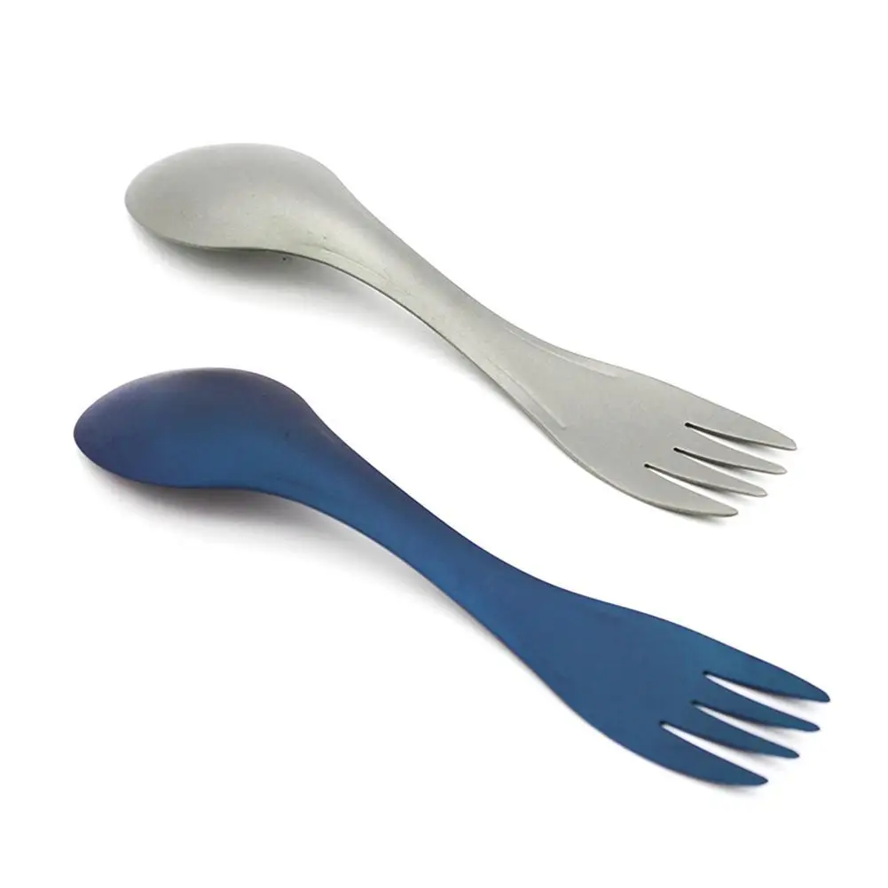 Description Picture 5 of itemTitanium Spork Spoon Ultralight Cookware Portable for Outdoor Camping Picnic Accessories Hiking Travel 2in1 Tableware