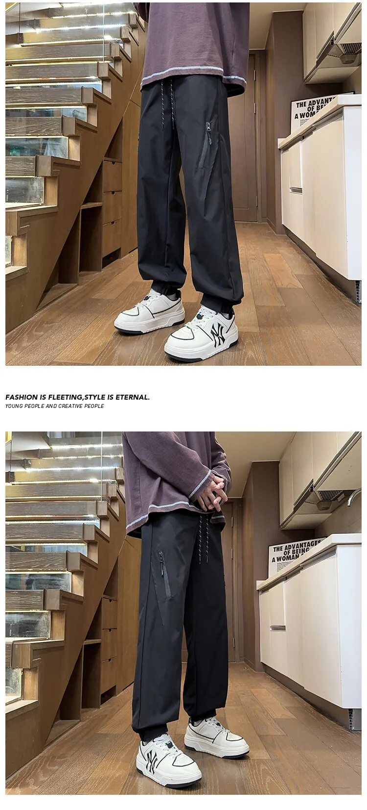 Hochwertige Herren-Freizeithose 2026 Frühling Herbst Einfarbige Outdoor-Sport Loose-Fit Jogger Streetwear Hose Große Größen bis 5XL Sweatpants – Detail 10