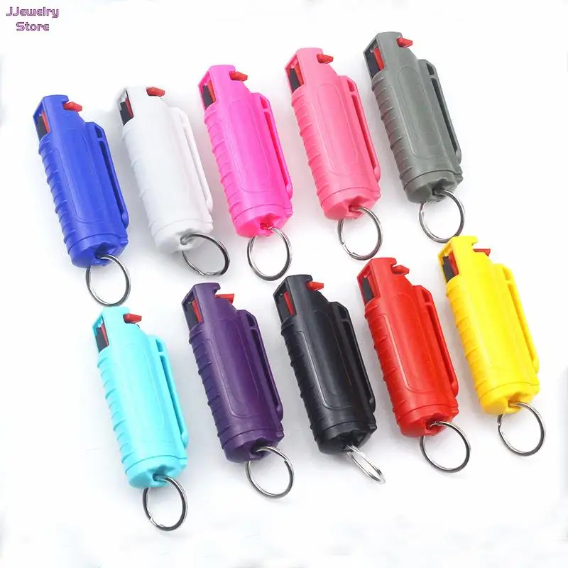 Pepper Spray Tank Keychain Mini Reusable Portable EDC Outdoor Safety