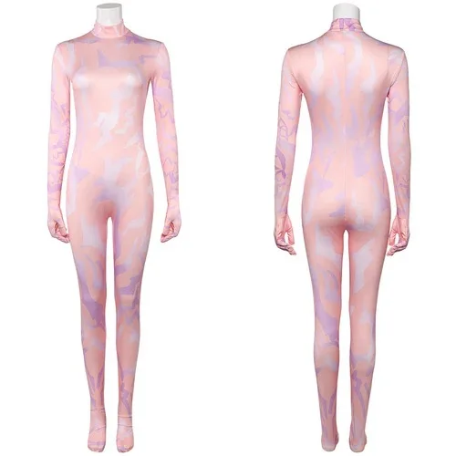 Anime Movie Demon Hunters Rumi Costume K Pop Colorful Tattoo Jumpsuit Outfits Devil Bodysuit Cosplay Anime Roleplay