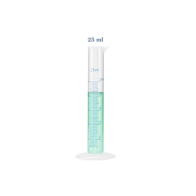 1pcs 10/25/50/100/250/500ml Plastic Measuring Cylinder Lab Graduated Cylinder Chemistry Lab Standard Measurement Cup