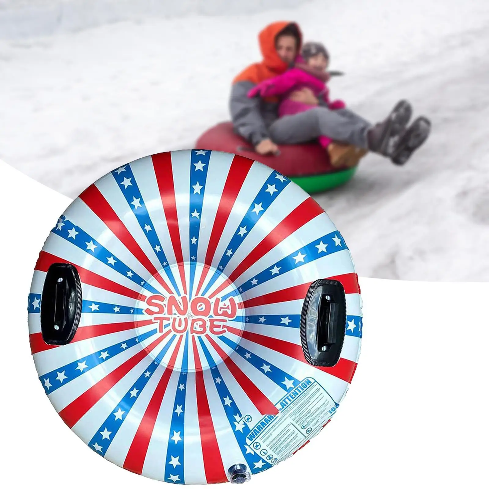 Inflatable Snow Tube Kids Adults Winter Skiing Sled
