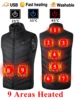 9 Heated Vest Zones Electric Heated Jackets Men Women Sportswear Heated Vest Bodywarmer Usb Inner Heat Vest Veste For Camping 2