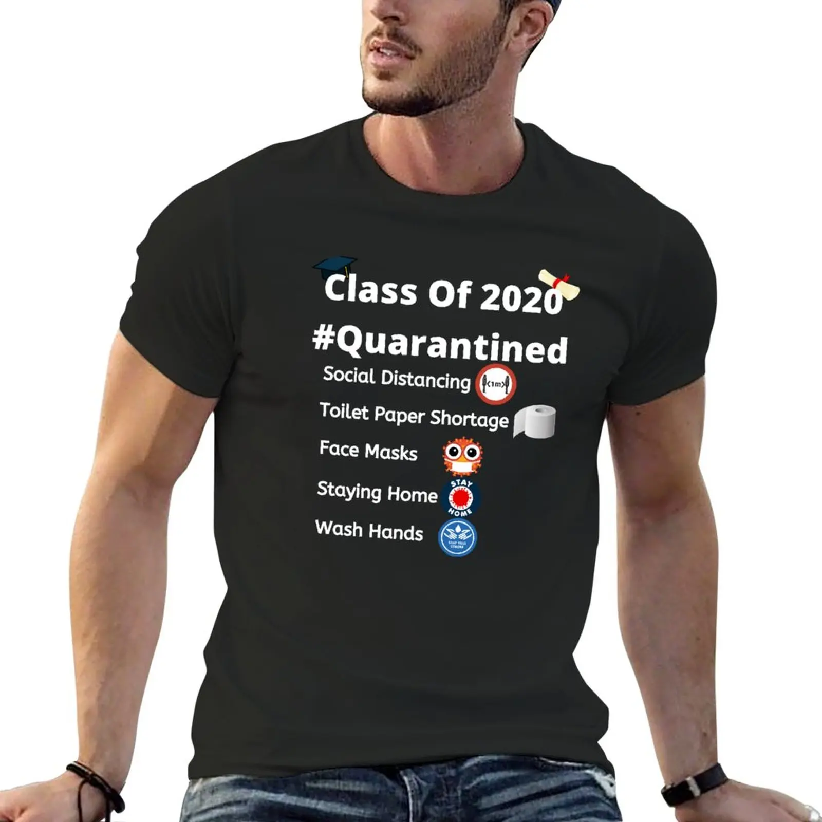 

Class of 2020 Quarantined List T-Shirt sweat shirts plus sizes men clothes