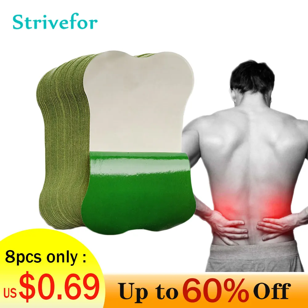 

8pcs Back Pain Relief Patch Wormwood Lumbar Spine Medical Plaster Rheumatoid Arthritis Muscle Joint Ache Massage Sticker BT0561