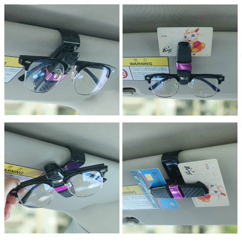 

Auto Sun Visor Glasses Fastener Clip Holder for Sunglasses Eyeglasse Ticket Card Universal Multi-Function Car Interior Wholesale