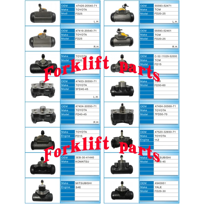 Toyota Forklift Parts 7FB10-30/8FB10-30 Brake Master Cylinder 47210-23321-71