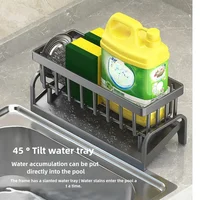 Kitchen Stainless Steel Sink Drain Rack Sponge Storage Faucet Holder Soap Drainer Towel Rack Shelf Organizer Kitchen Accessories 4