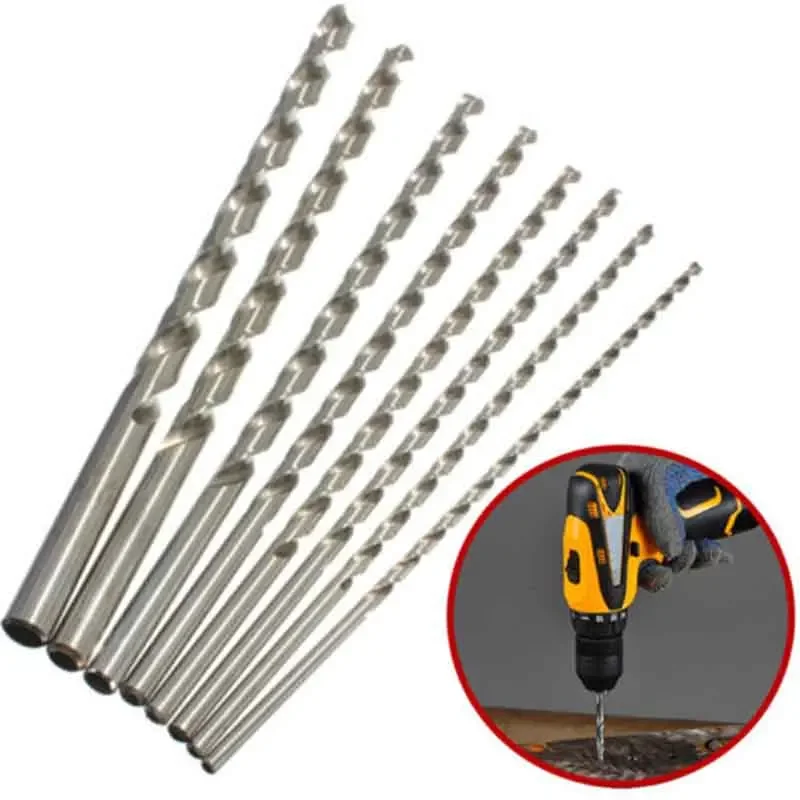 Extra Long Drill Bit Set – 5-Piece High-Speed Steel Bits (2, 3, 3.5, 4, 5mm) 150mm Long For Wood & Plastic
