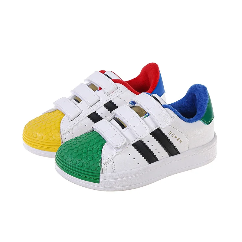 2024 Autumn Winter Kids Teens Sneakers Girls Sport Leisure Shoes Boys Casual Warm Fashion Running Shoes Thick Sneakers XZ156