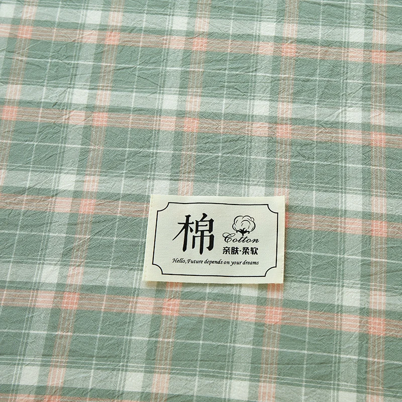 Class A Pure Cotton Yarn-dyed Single Bedding Bunk Bed Mattress Covers in Student Dormitories Printed Checked Bed Cover 6