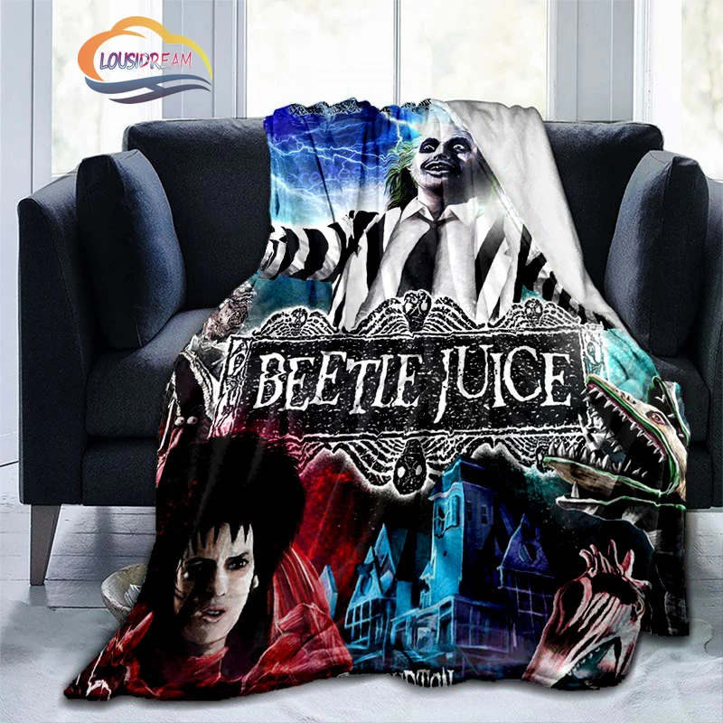 

Одеяло из американской ужасной пленки от Beetlejuice, анимационное одеяло, супермягкое всесезонное универсальное одеяло