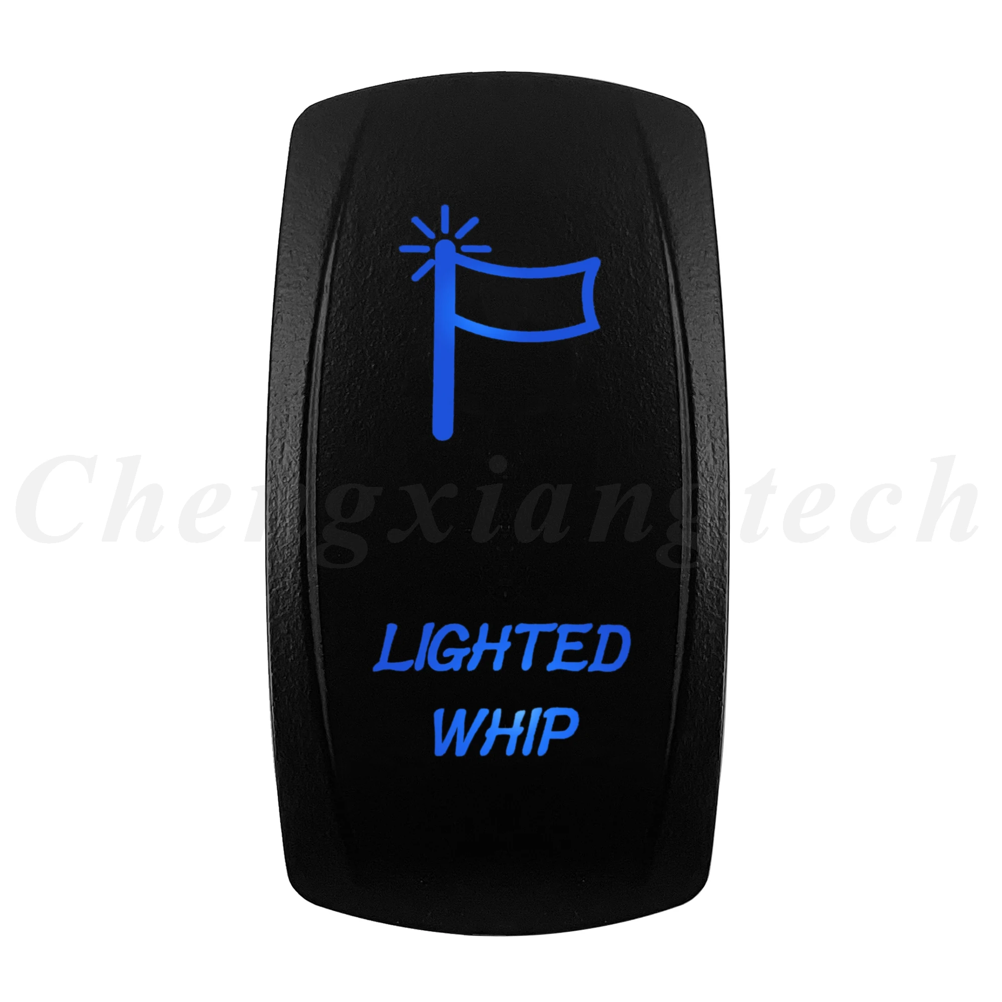 12V 20A Blue LED Waterproof Laser Rocker Switch - IP68 Rated