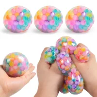 6cm Kids Exotic Pinch The Rainbow Bead Pressure Reducing Ball Vent Ball Decompression Toy TPR Pinch Le Grape Ball Adult Toys 1