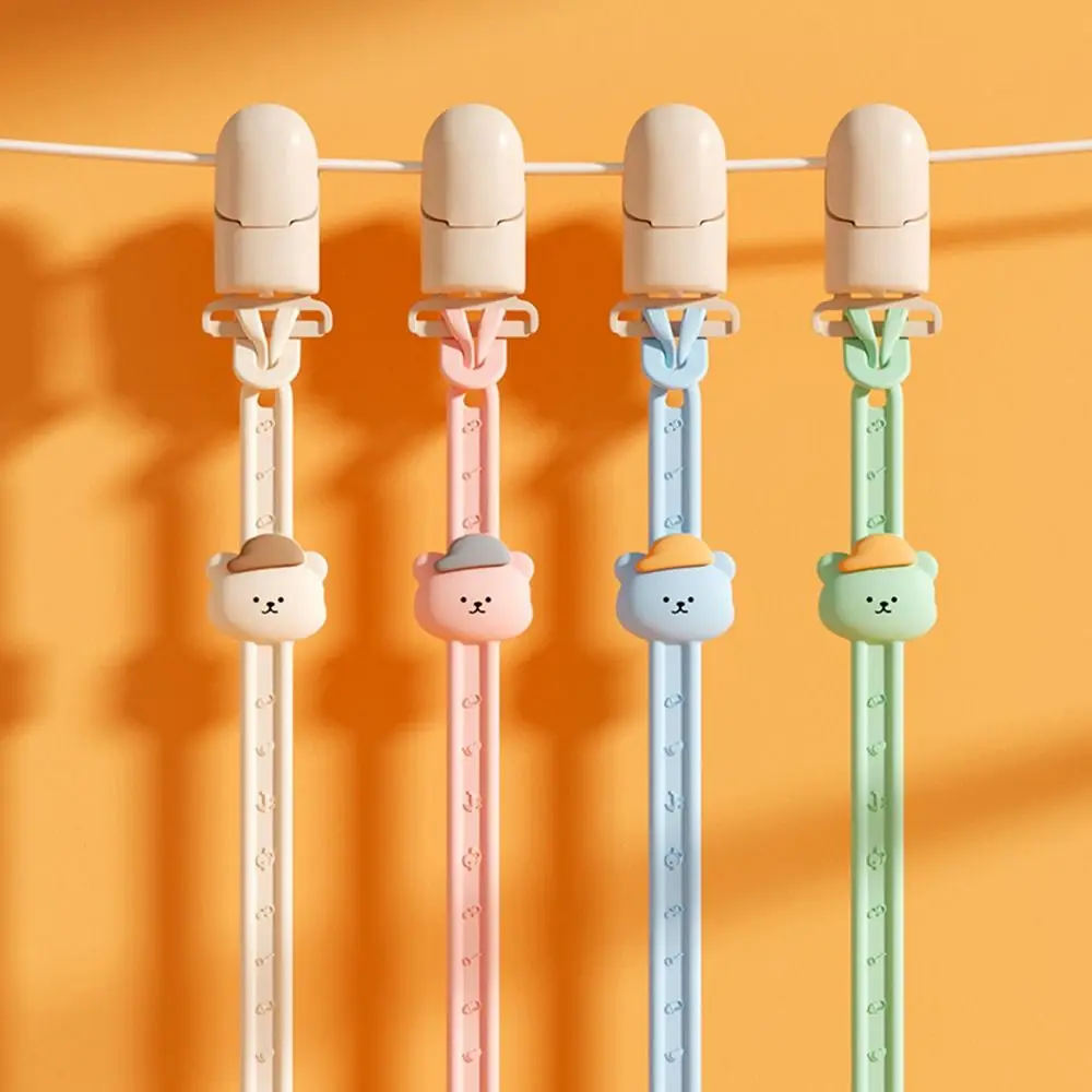 

Эластичная Экологичная игрушка-медведь, противоскользящая силиконовая соска-пустышка, детская цепочка-пустышка с ремешком, молярная цепочка