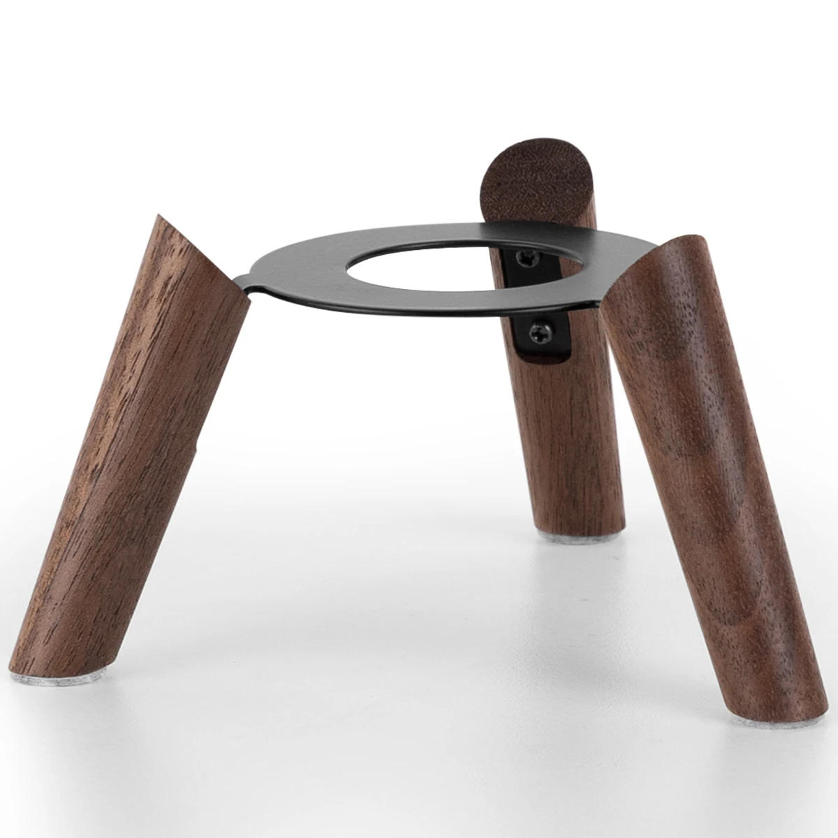 Ggmm-suporte de Madeira Redondo para Amazon Alexa Echo Dot 4ª 5ª Geração Doca de Madeira com Moldura de Metal Decoração do Quarto Presente de Aniversário - Image 3