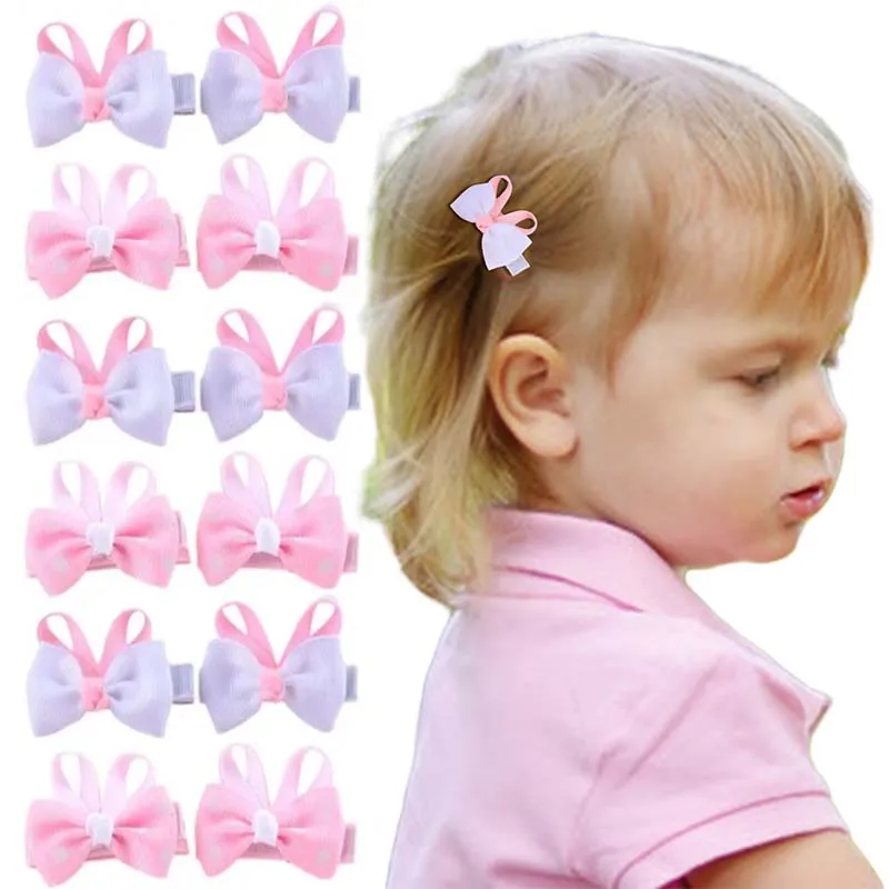 

ncmama 2Pcs/set Bunny Ear Hair Bow Clip for Girls Cute Rabbit Bowknot Hairpin Easter Headwear Barrettes Kids Hair Accessories