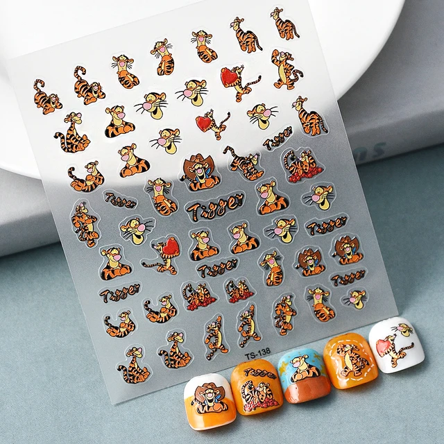 10pcs Cartoon Mickey Mouse Donald Duck Nail Sticker Nail Art Decoration  Anime Winnie The Pooh Tigger Sticker Nail Parts Nails - Stickers & Decals -  AliExpress