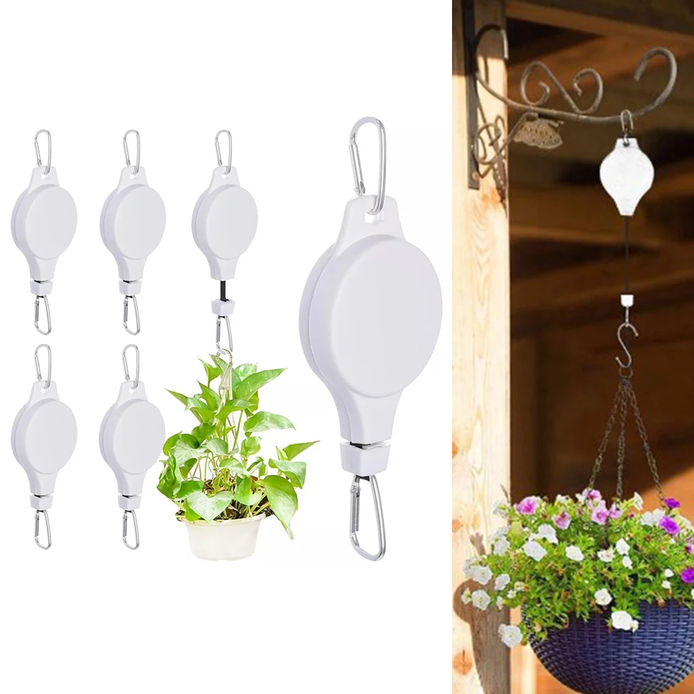 

New Practical Plant Hook Pulley Pulley Pulley, Pots Pulleys Raise Rope Basket Baskets Bird Birds Flower Outdoor