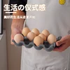 6 Grid/12 Grid Egg Storage Tray Ceramic Tableware Kitchen Egg Grid Refrigerator Egg Rack Household Kitchen Storage Supplies 5
