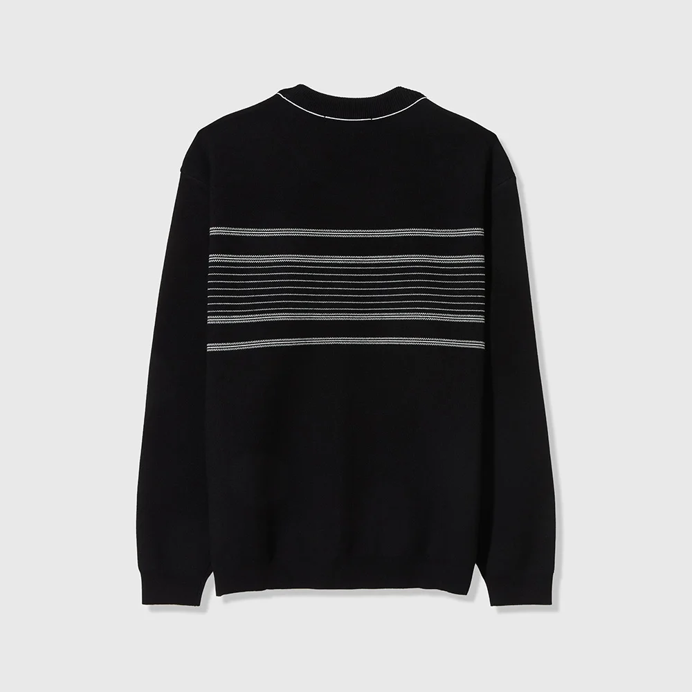 Men's Knitted Sweaters, High-elastic Pullovers for Autumn and Winter, Fashionable Long-sleeved Crew Neck Sports Golf Clothing