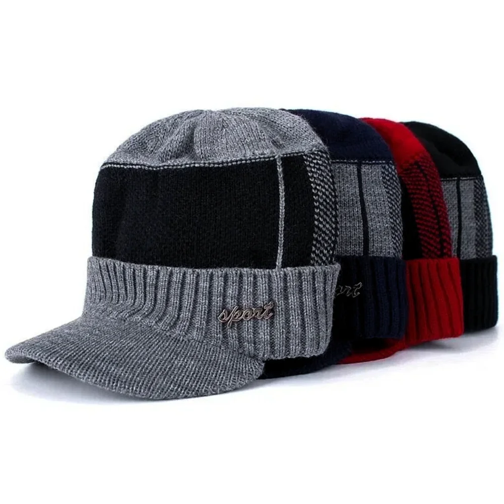 Hot Sale Unisex Warm Winter Hat With Brim Thicken Winter Hats For Men & Women