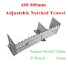 400-800mm Adjustable Dual Use V-notch Trowel and Square Notch Trowel for Fast and Equal Application of Adhesive on the Floor 5