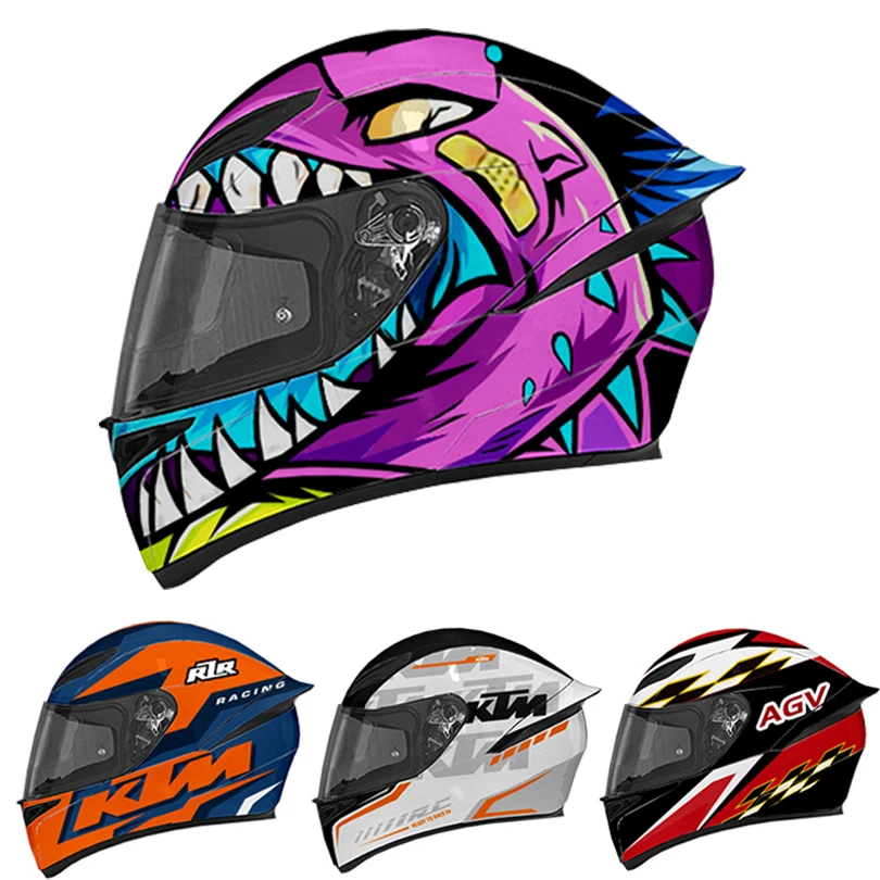 Creative Motorcycle Helmet Decal DIY Racing Stripe Sticker Decal Vinyl