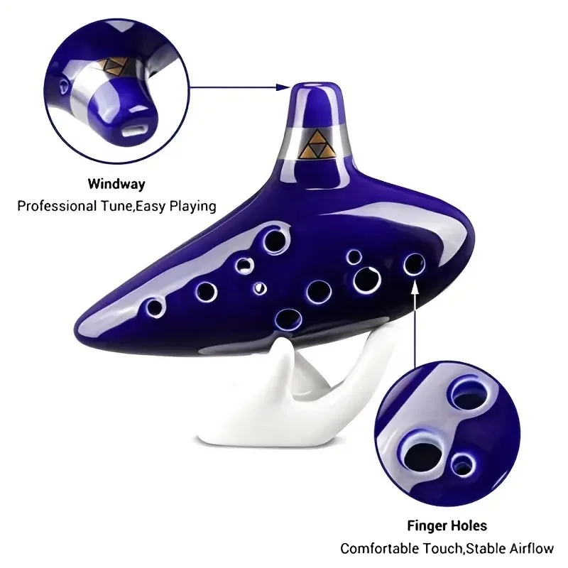 12-Hole Alto C Ocarina & Songbook without Display Stand