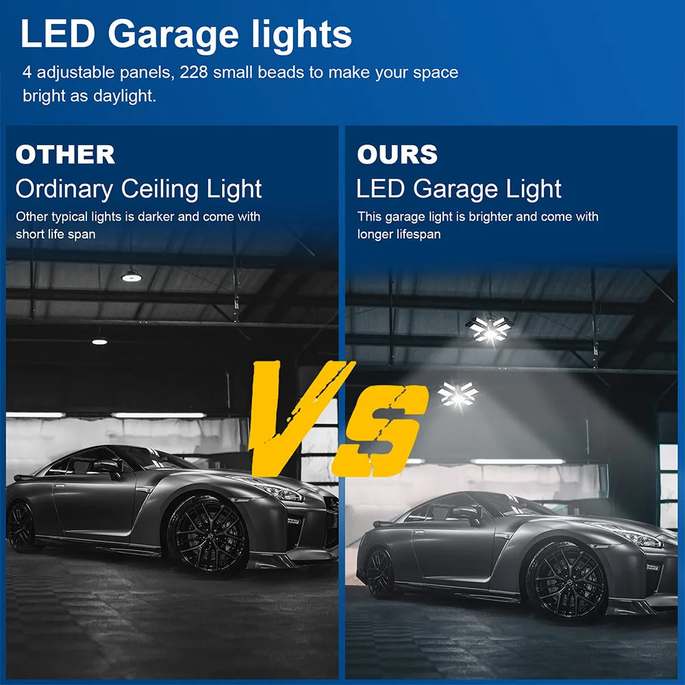 Led Garage Éclairage De Garage à Led e27 180w 6500k 18000lm