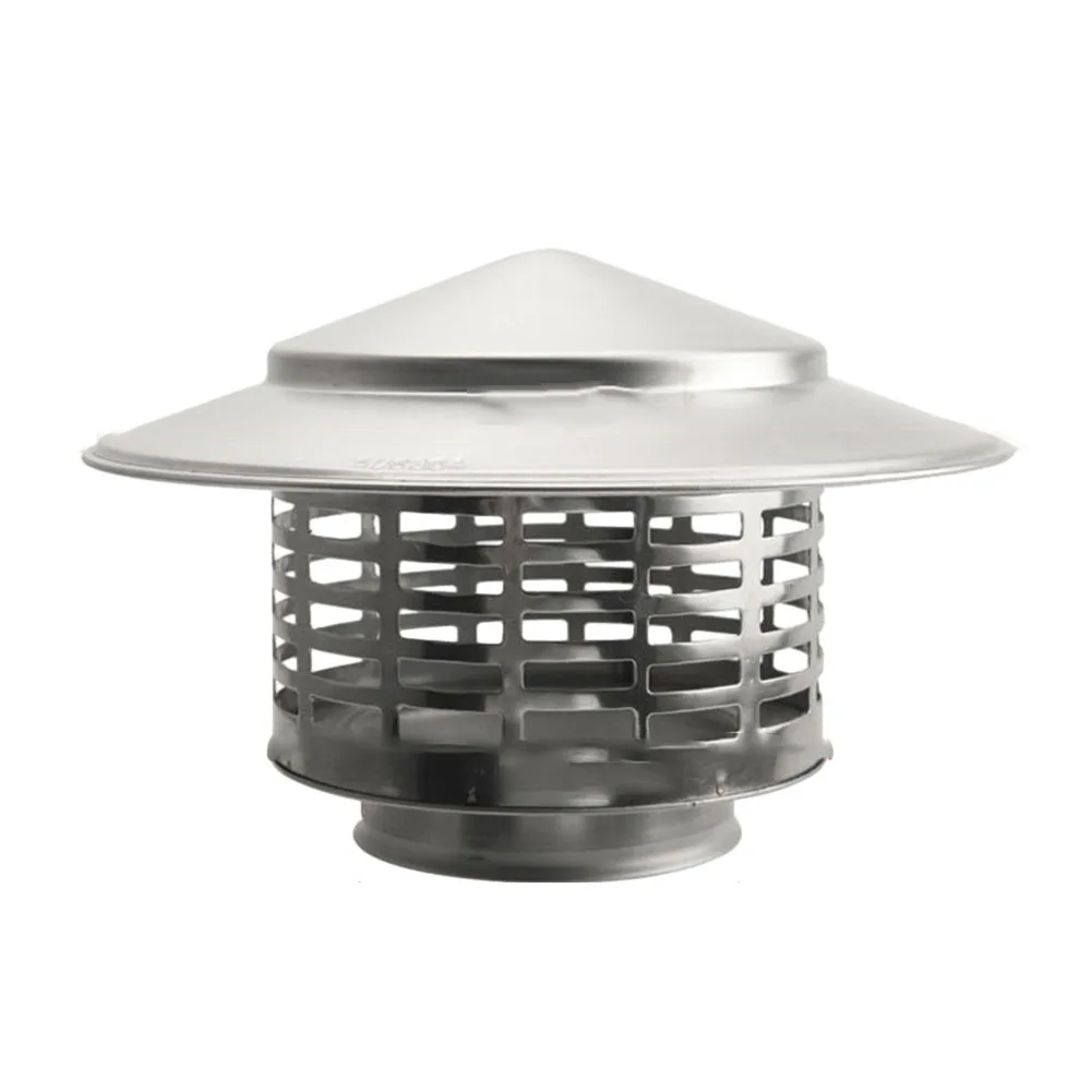 

Chimney Cap Stainles Steel 75mm/200mm Hood Exterior Wall Fresh Air Outlet Roof Roof Pipe Exhaust Vent Roof Installation