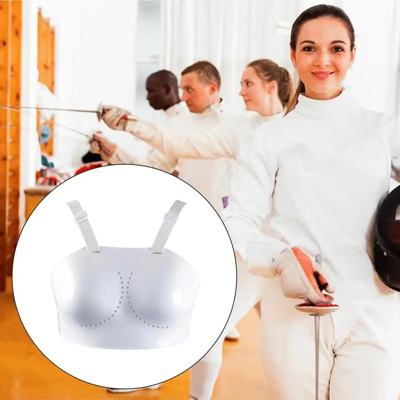Fencing Chest Protector Women Ergonomic Chest Guards With Adjustable Strap Sports Protection Gear Chest Guard Fencers Training 3