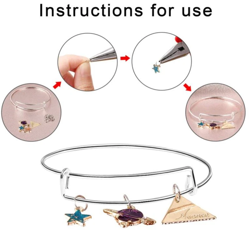 10/20pcs 70mm Expandable Bangle Adjustable Wire Blank Bracelets DIY Jewelry Making Accessories Supplies Summer Handicraft